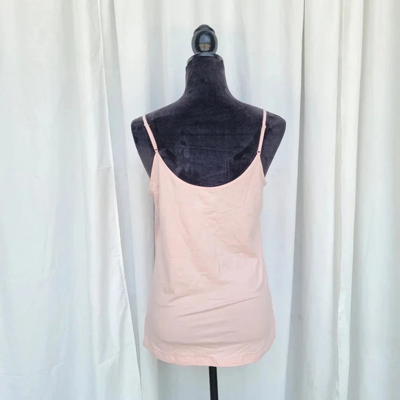 NWT Time & Tru Pink Stretch Camisole Tank Top Womens size L (12-14) Cotton Modal - Picture 2 of 8